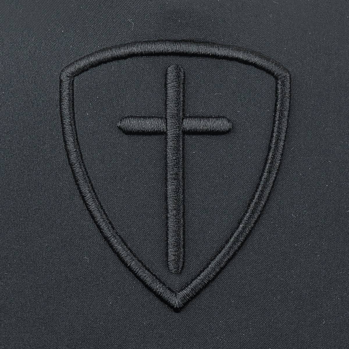 Mens Cap Black Cross And Shield
