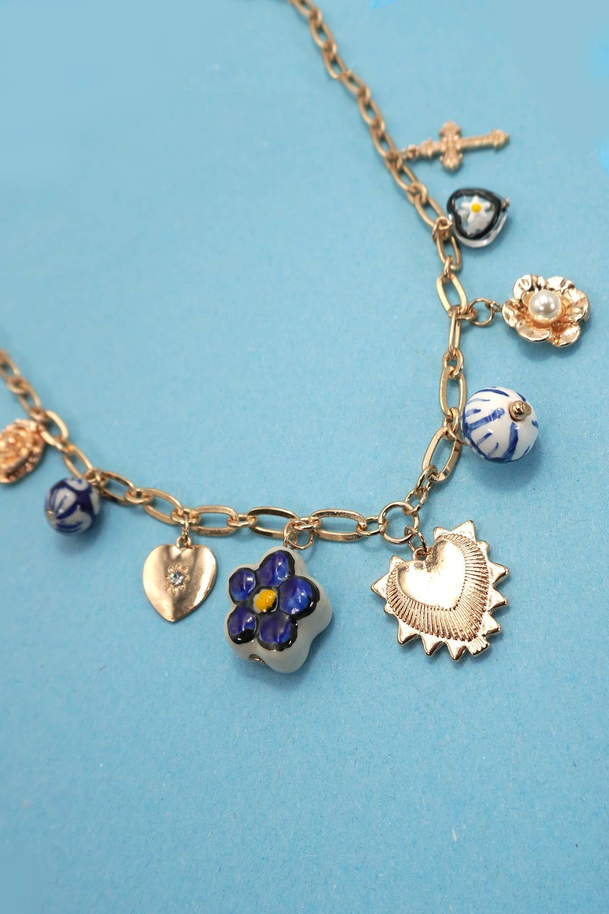 Chandi Porcelain Charm Necklace
