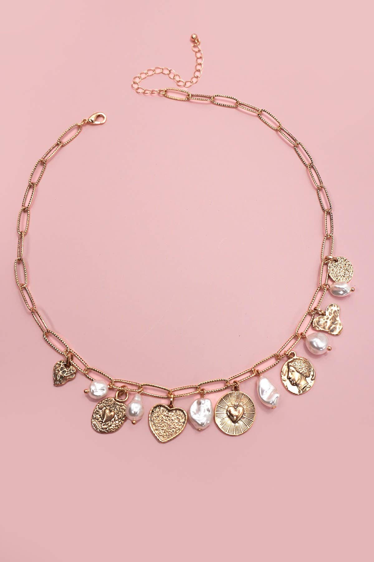 Dayton Distressed Charm Necklace