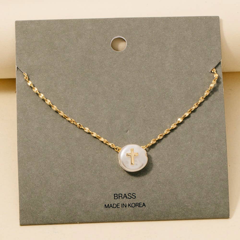 Faith Pearl Pendant Necklace