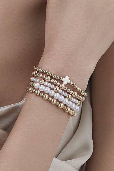 Alina Pearl Bracelet Set