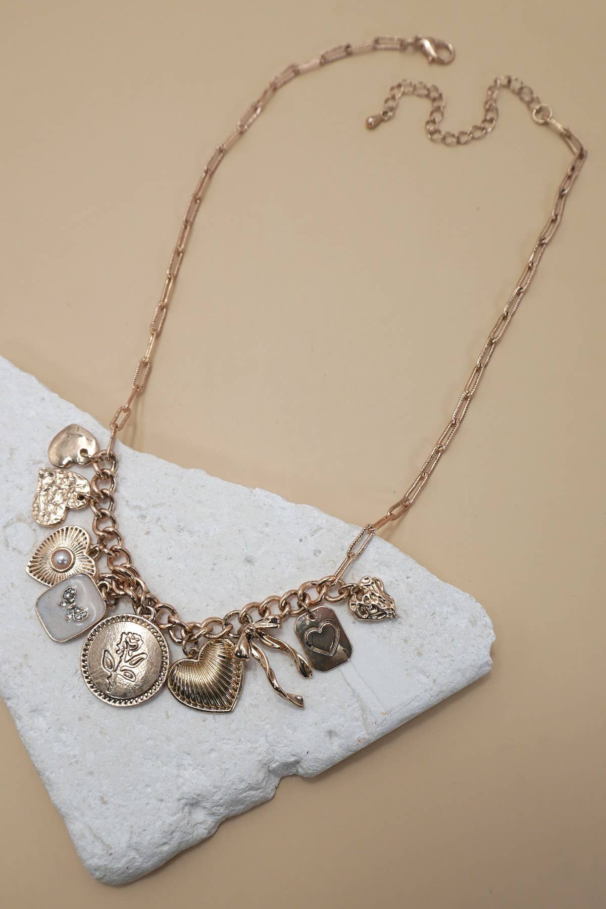 Marie Distressed Cluster Necklace