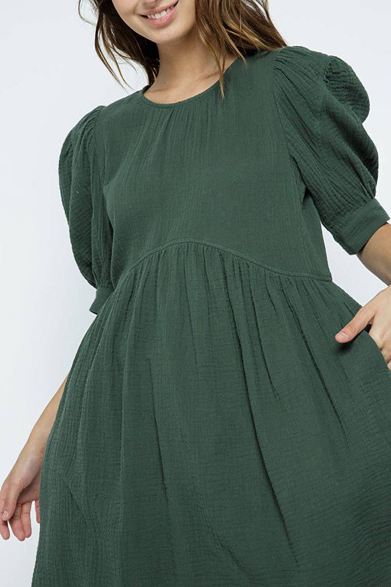Jess Puff Sleeve Mini Dress