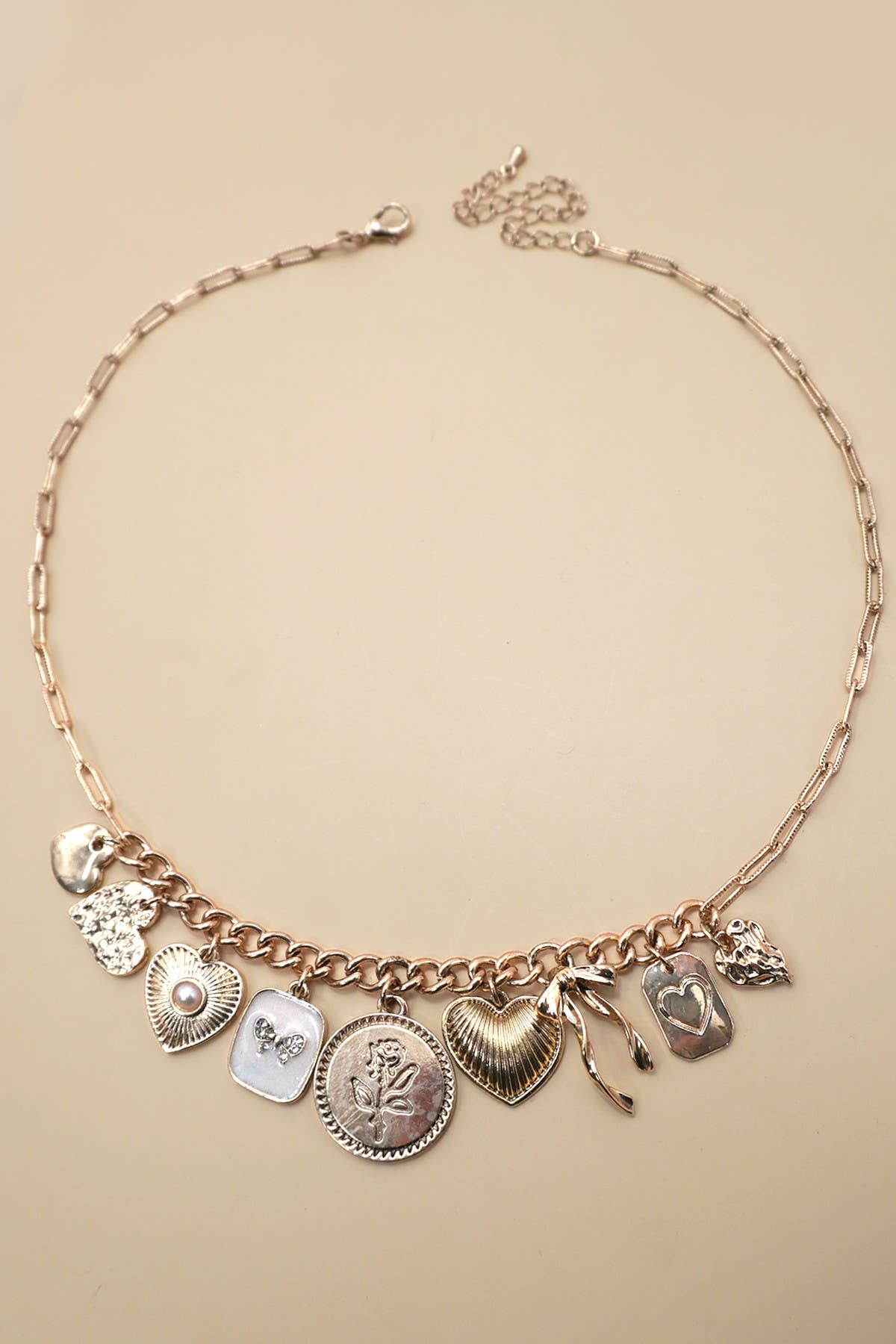 Marie Distressed Cluster Necklace