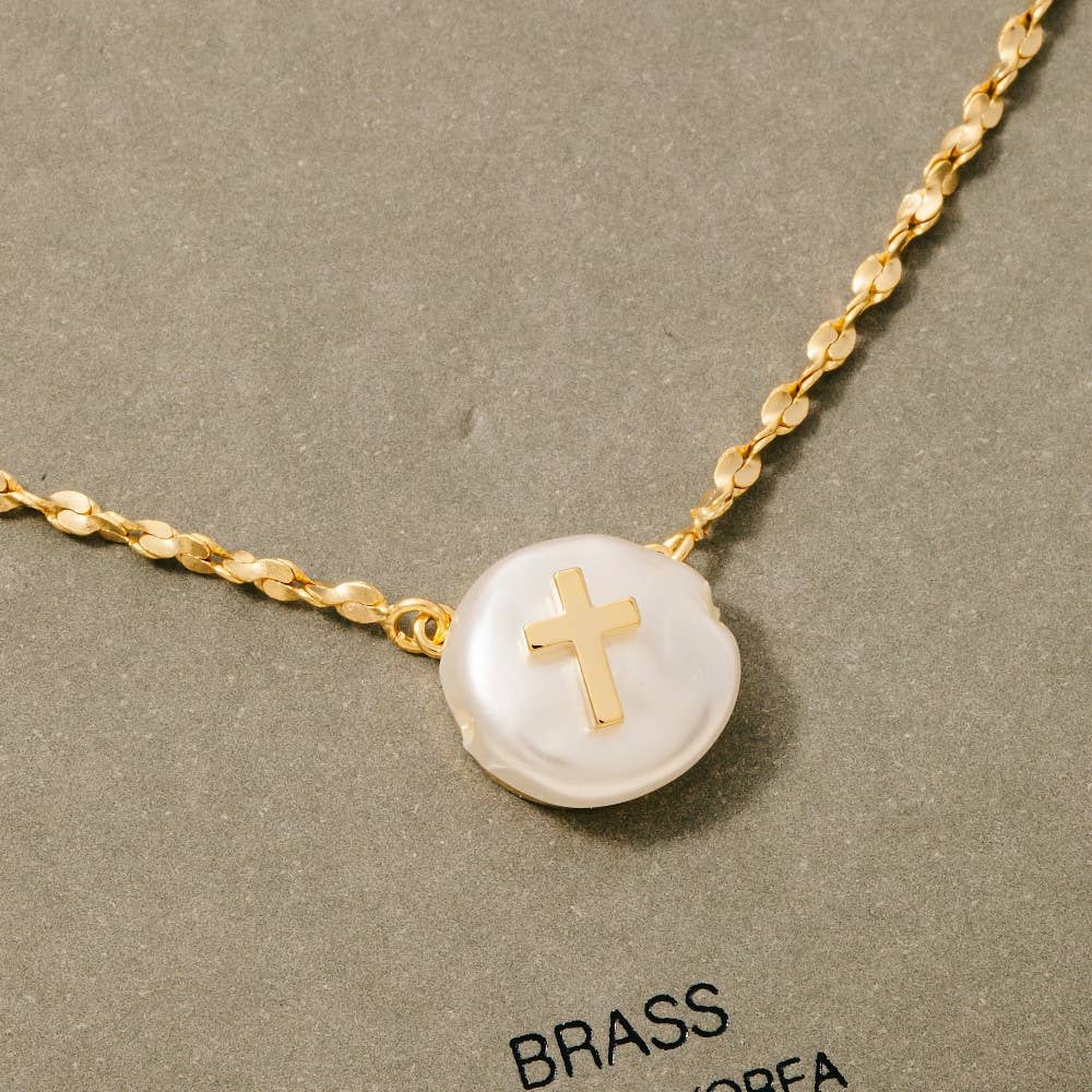 Faith Pearl Pendant Necklace