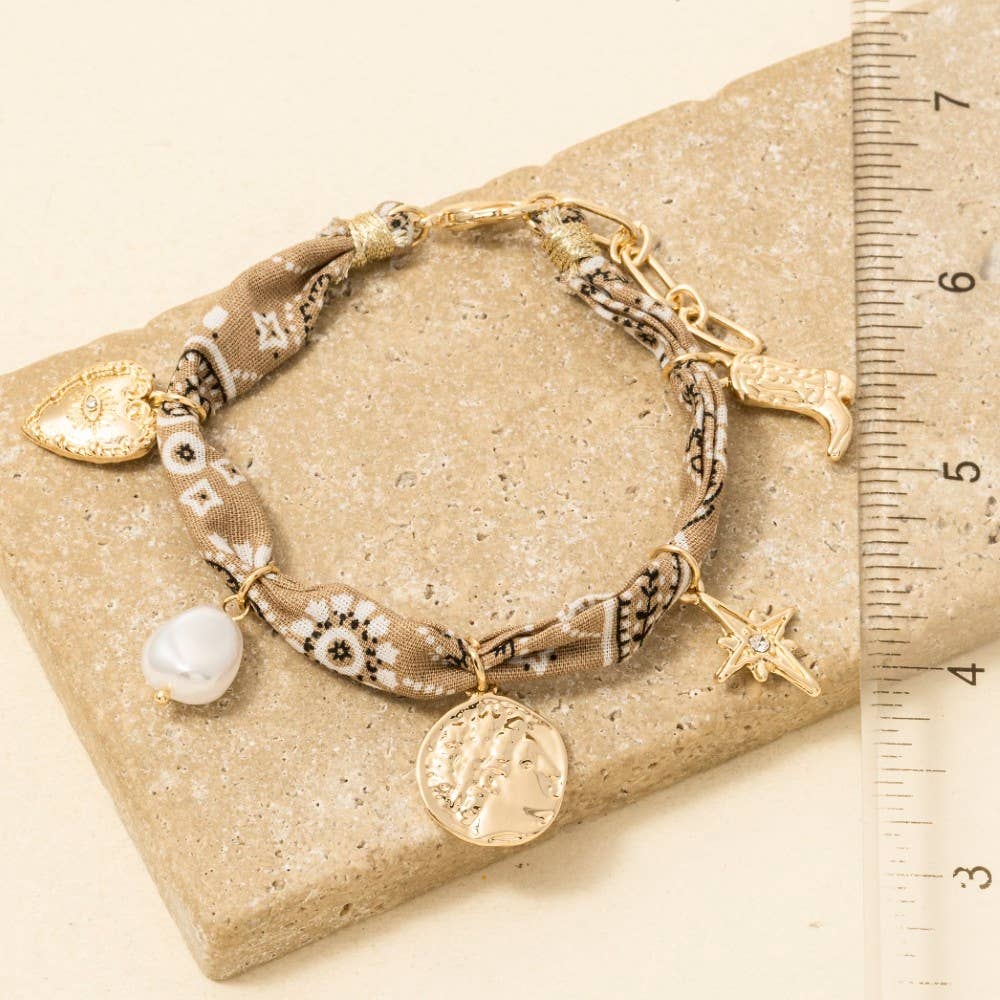 Ruby Bandana Charm Bracelet