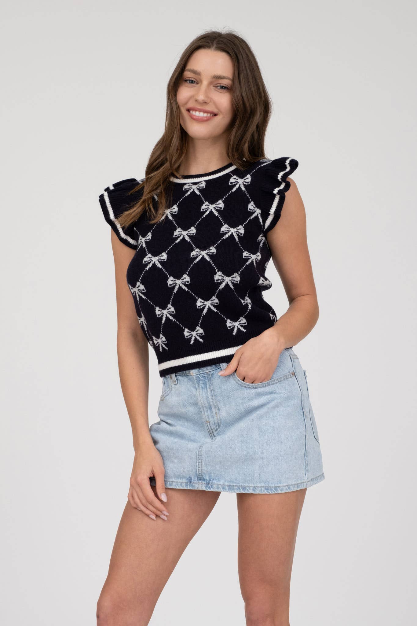 Bella Bow Sweater Top