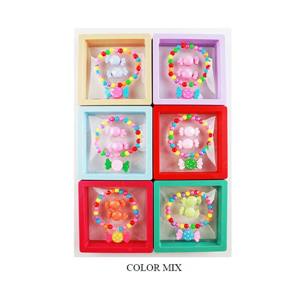 Kids Charm Bracelet & Hair Clip Set