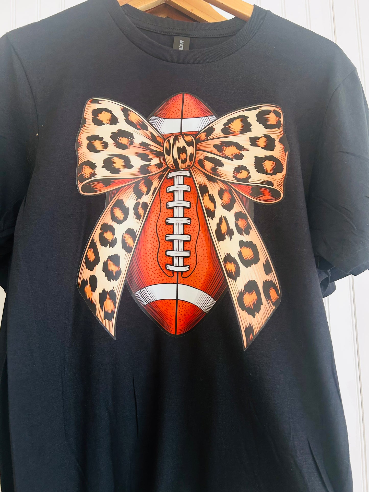 Football Cheetah Bow tee