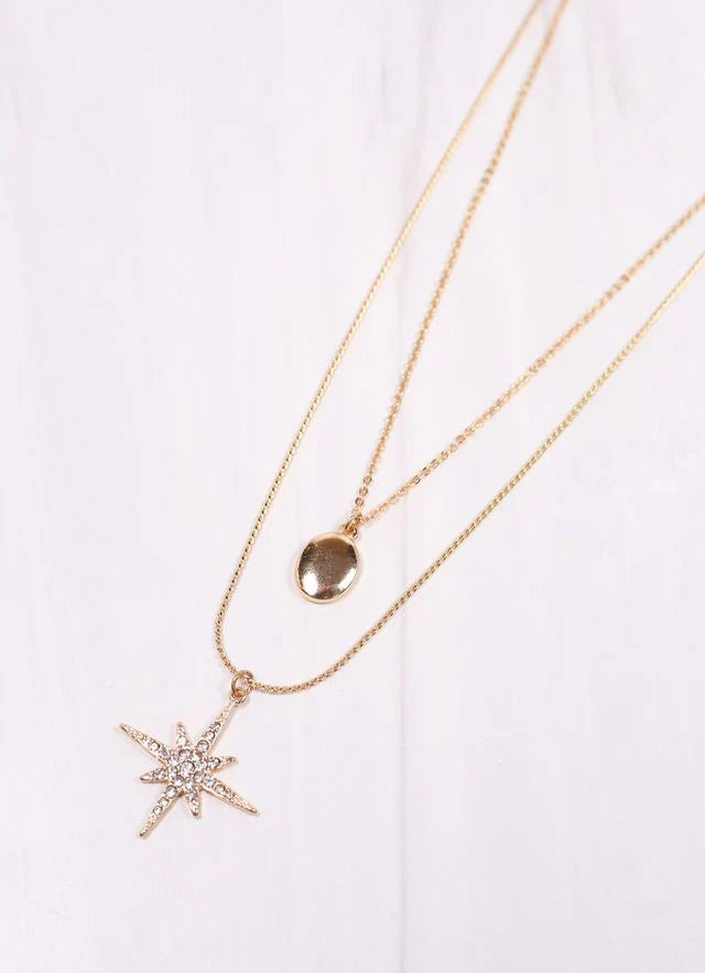Wilhelmina Layered Charms Necklace