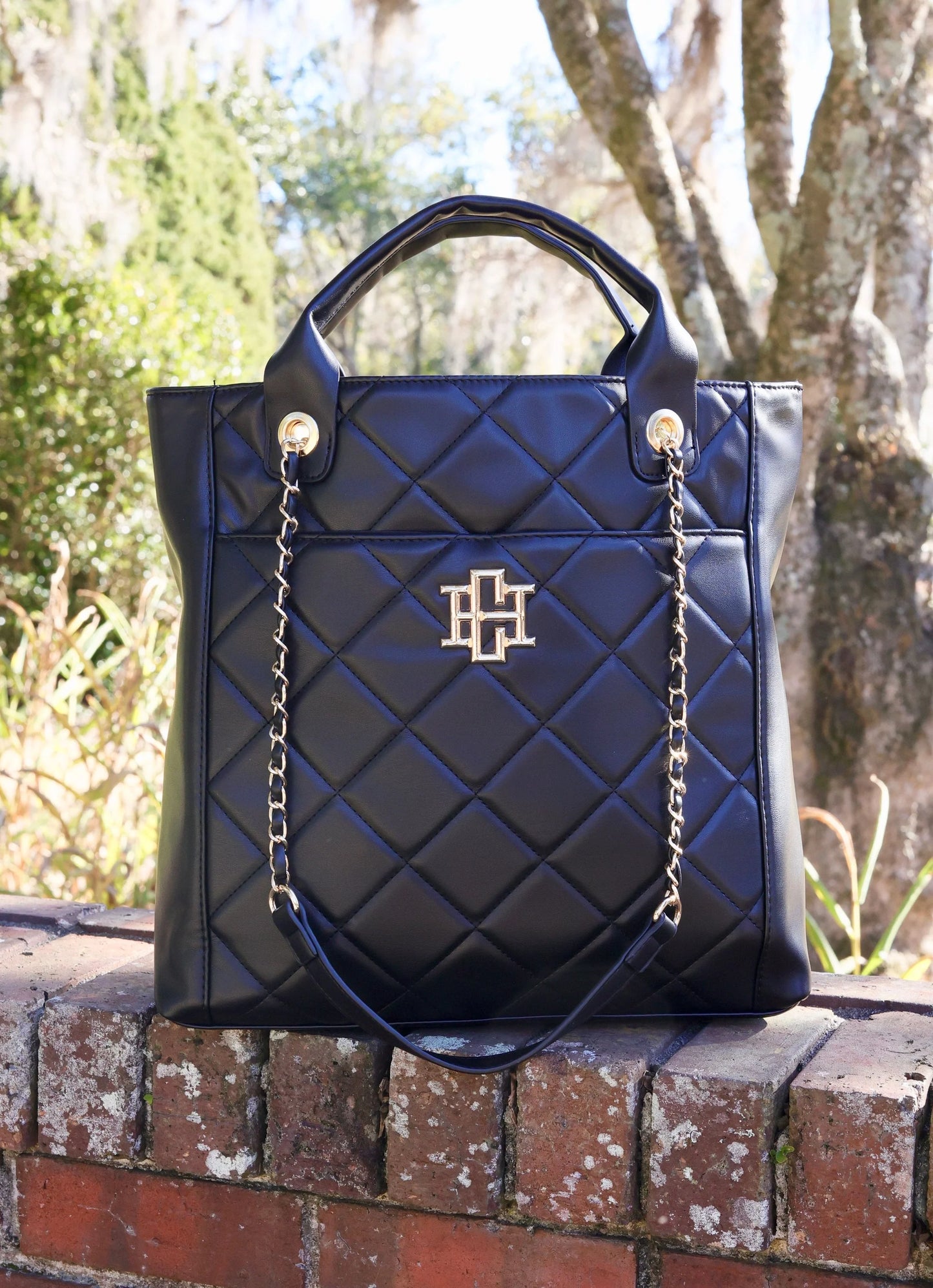 Caroline Hill Kinzley Tote Black Quilted