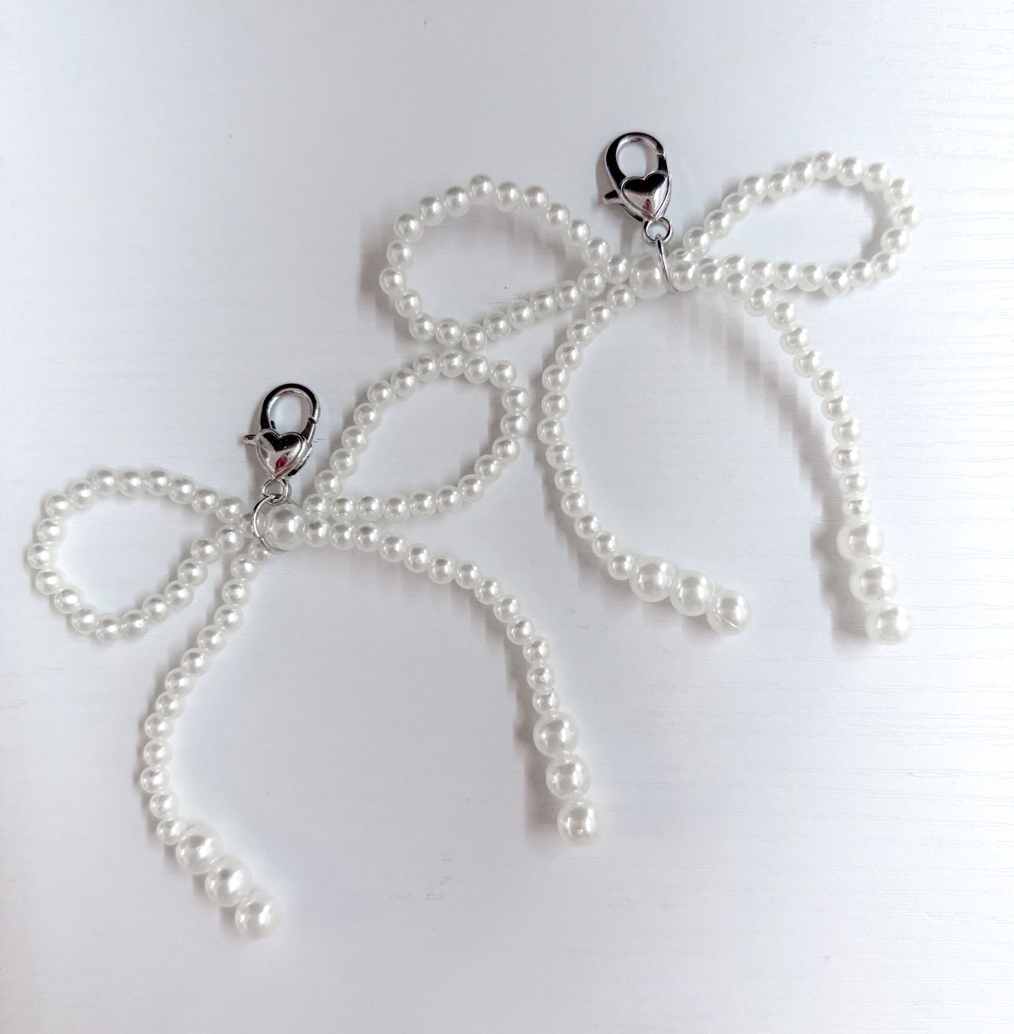 Pearl Bow Shoe Lace Charm