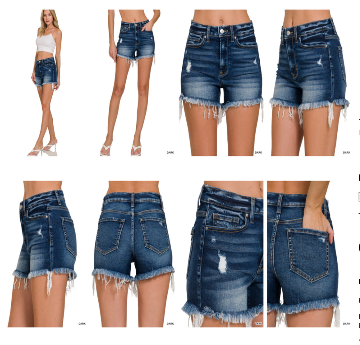 Megan Dark Denim Shorts