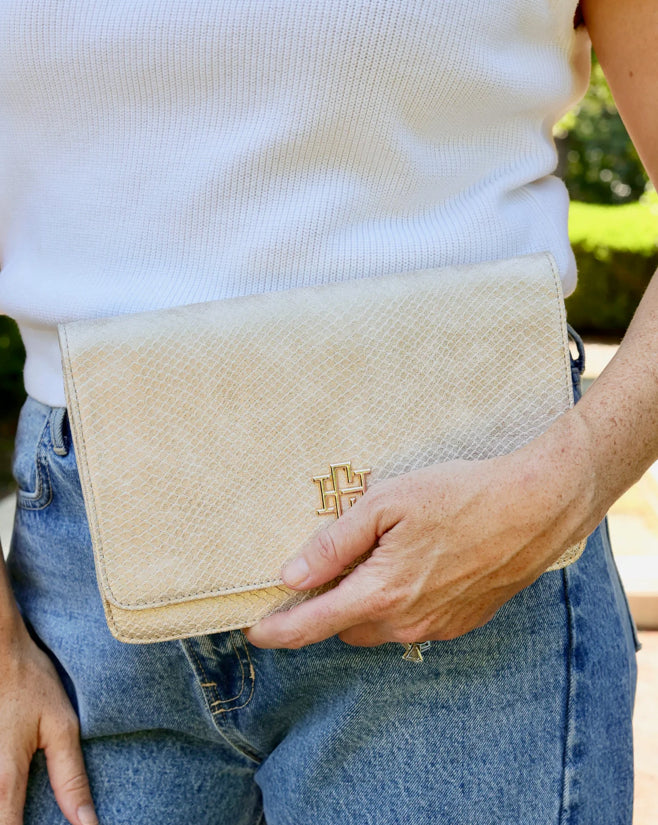 Caroline Hill Bryn Clutch/Crossbody Shimmer Champ