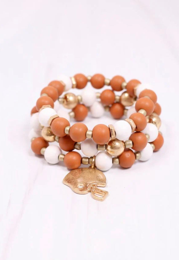 Caroline Hill Darren Football Bracelet Set