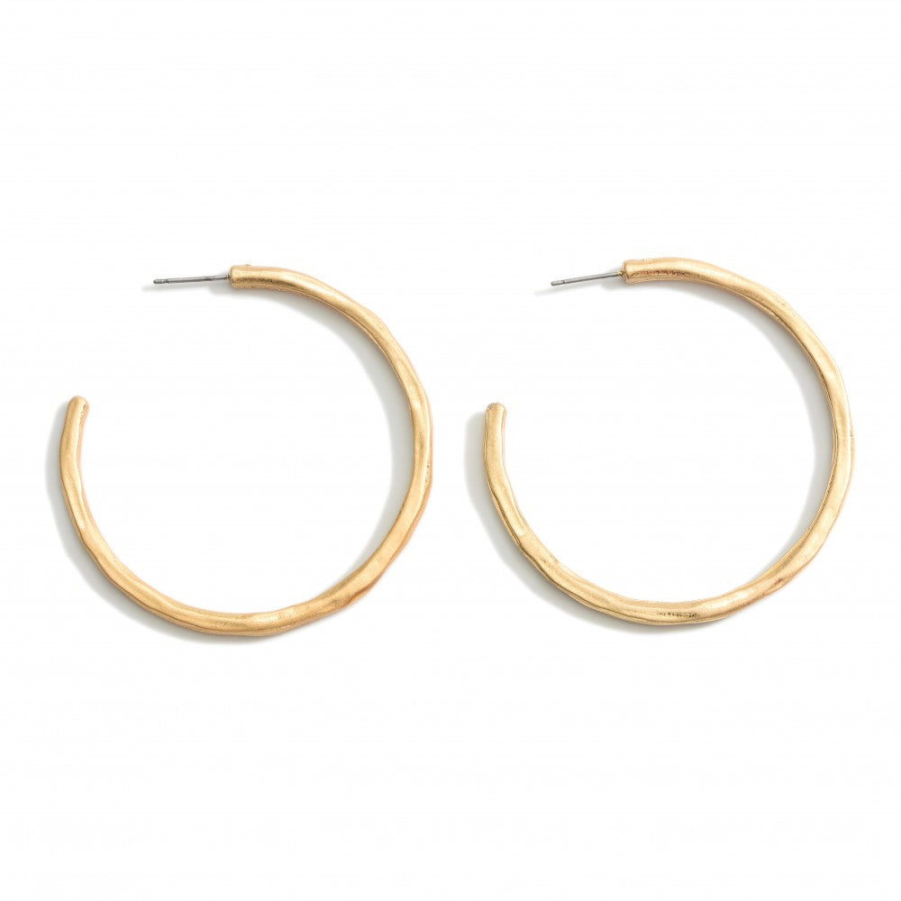 Roni Hammered Hoop Earring