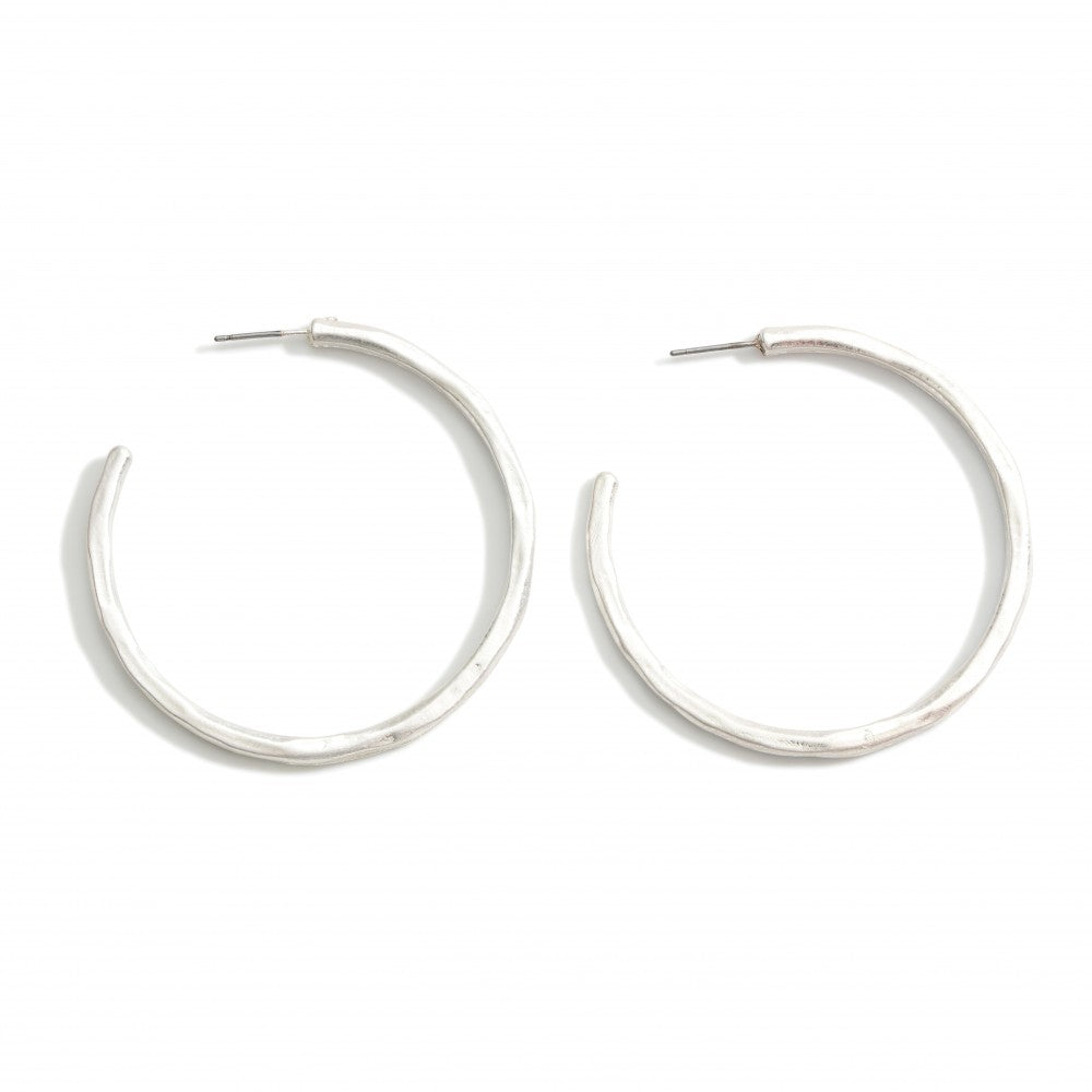 Roni Hammered Hoop Earring