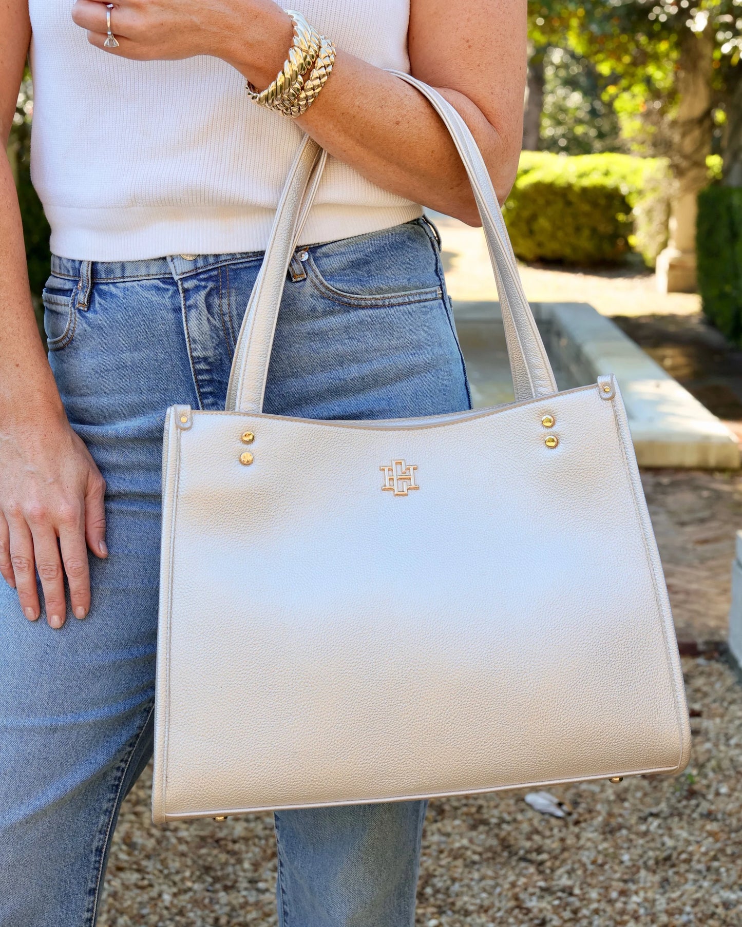 Caroline Hill Winona Tote Pearl