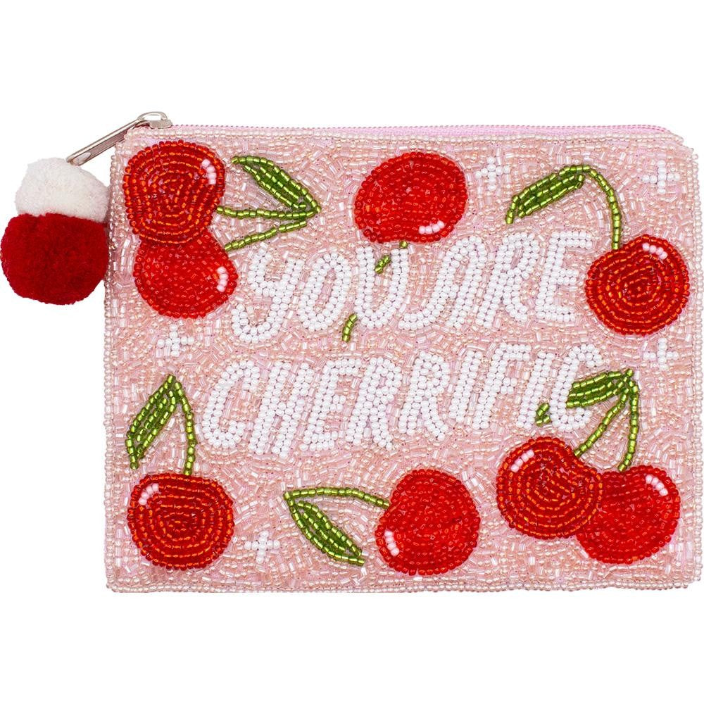 You Are Cherrific Beaded Bag