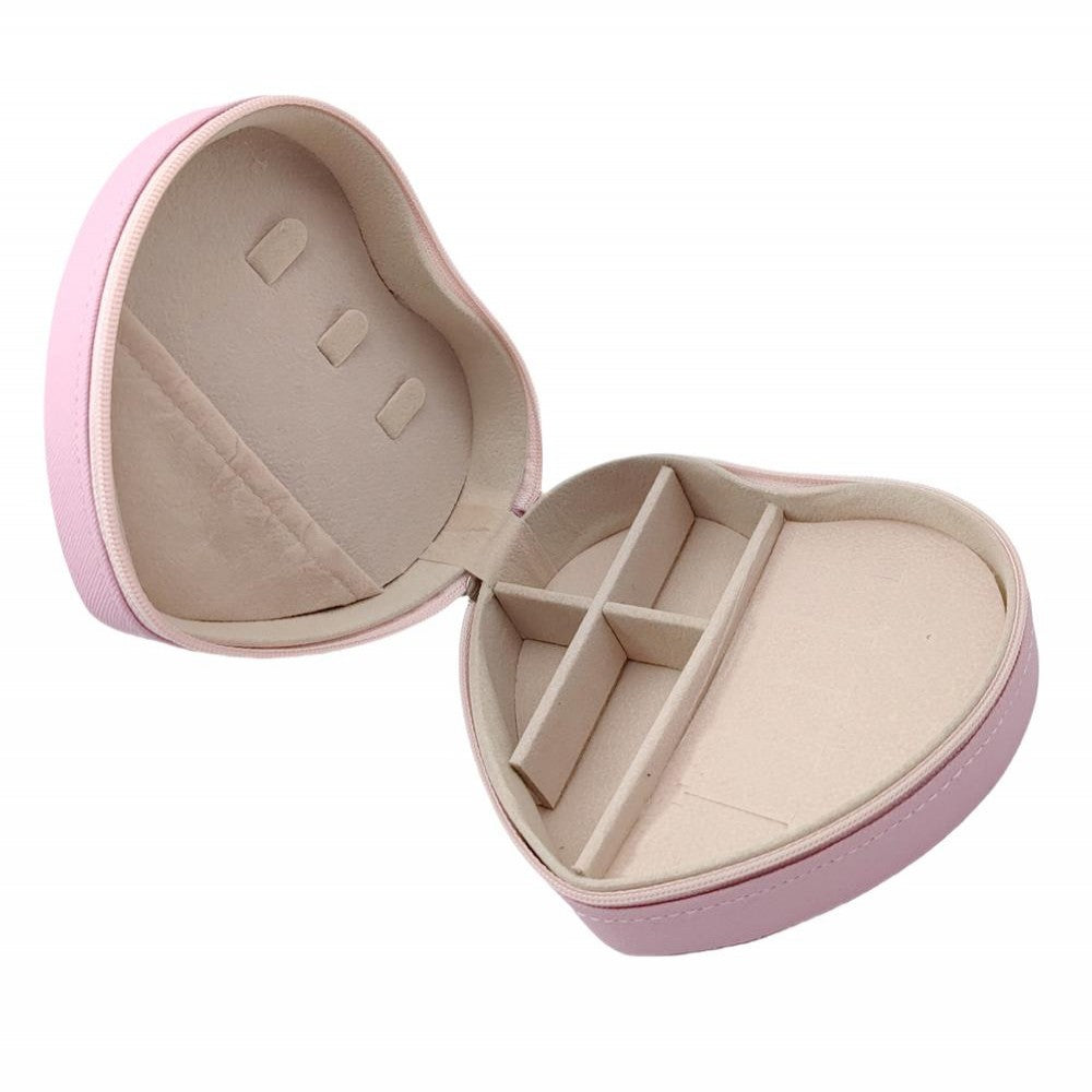 Vegan Leather Heart Jewelry Box