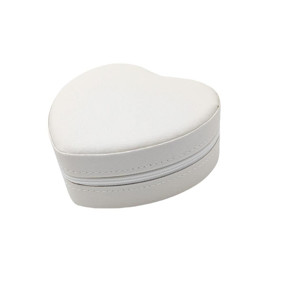 Vegan Leather Heart Jewelry Box