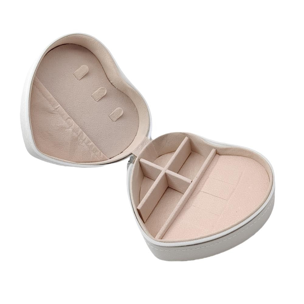 Vegan Leather Heart Jewelry Box