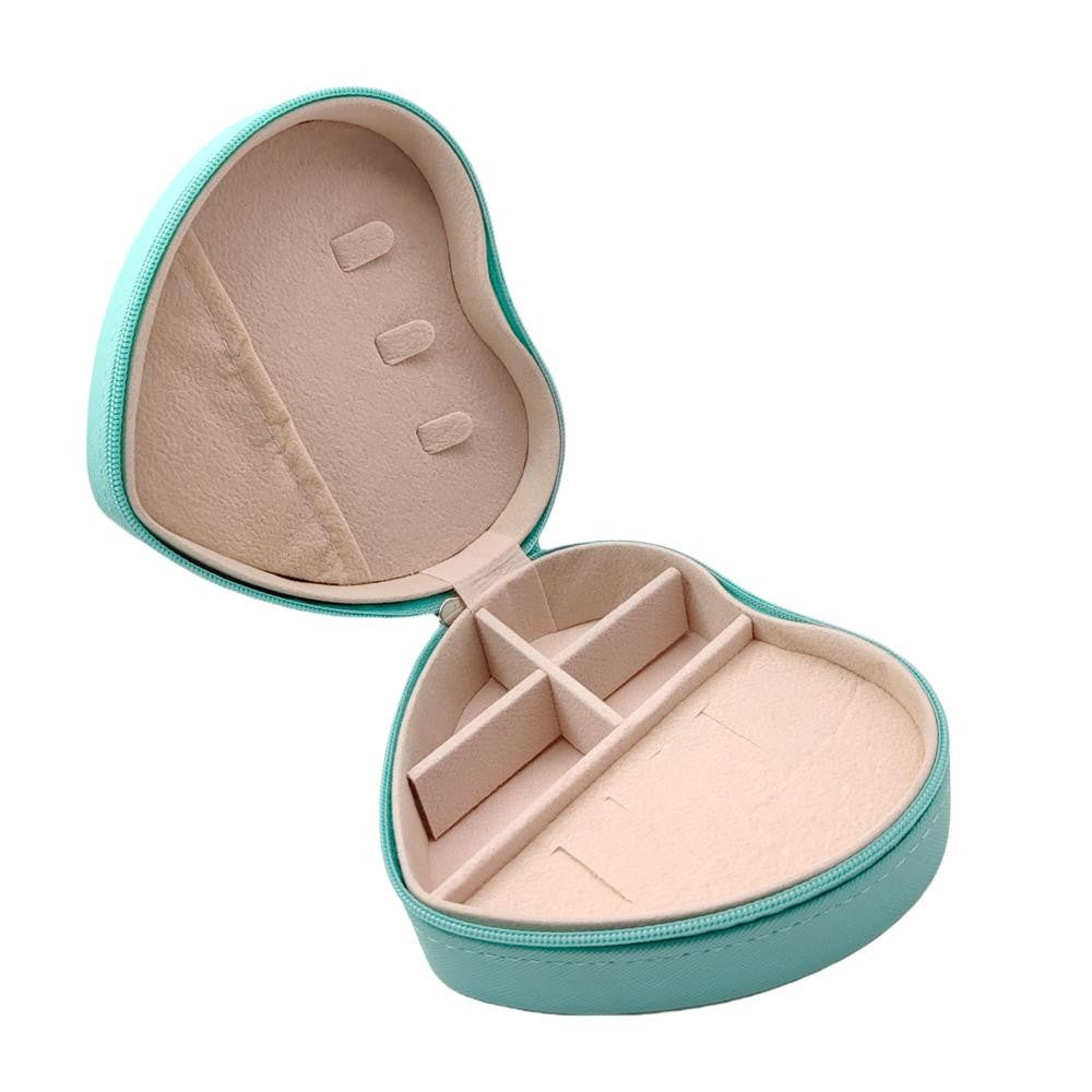 Vegan Leather Heart Jewelry Box