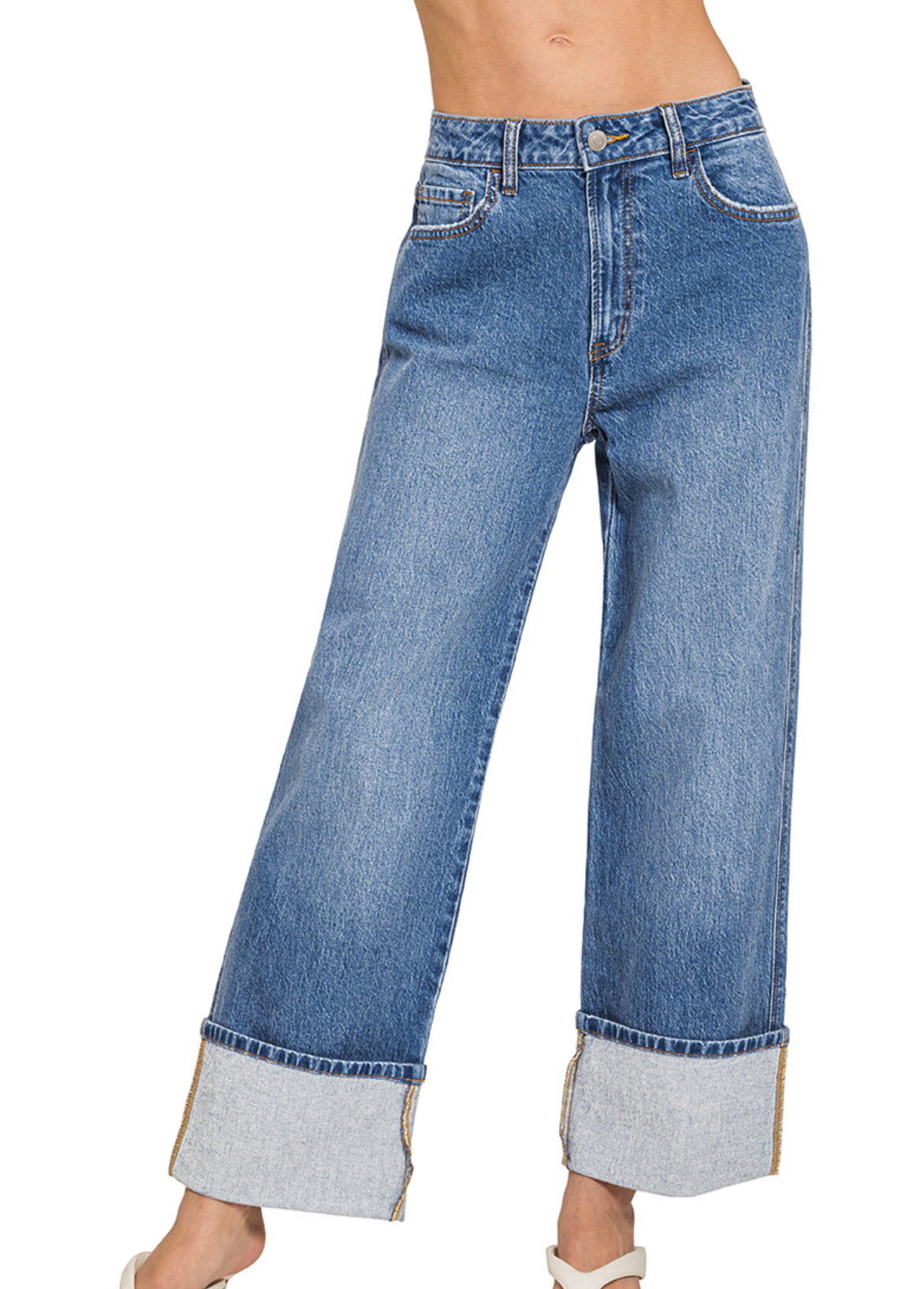 Reagan High Rise Cuffed Jean