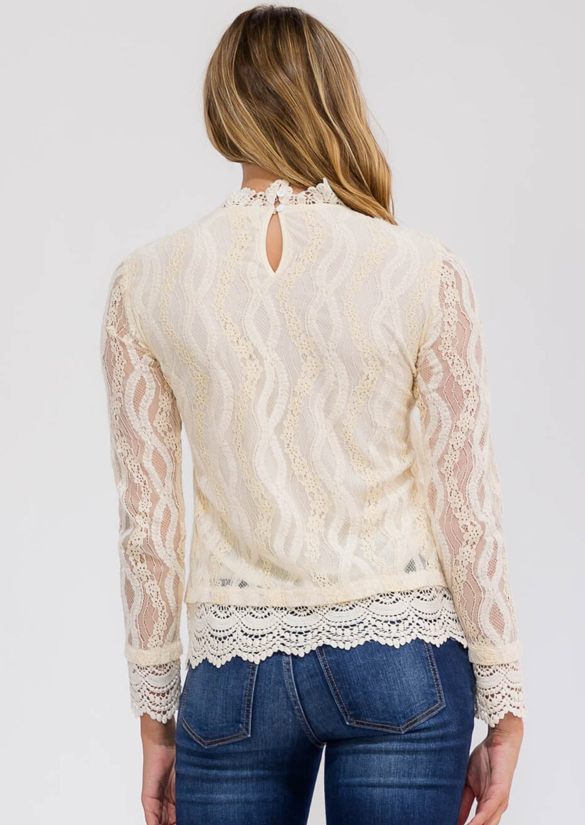 Courtney Lace Long Sleeve Top
