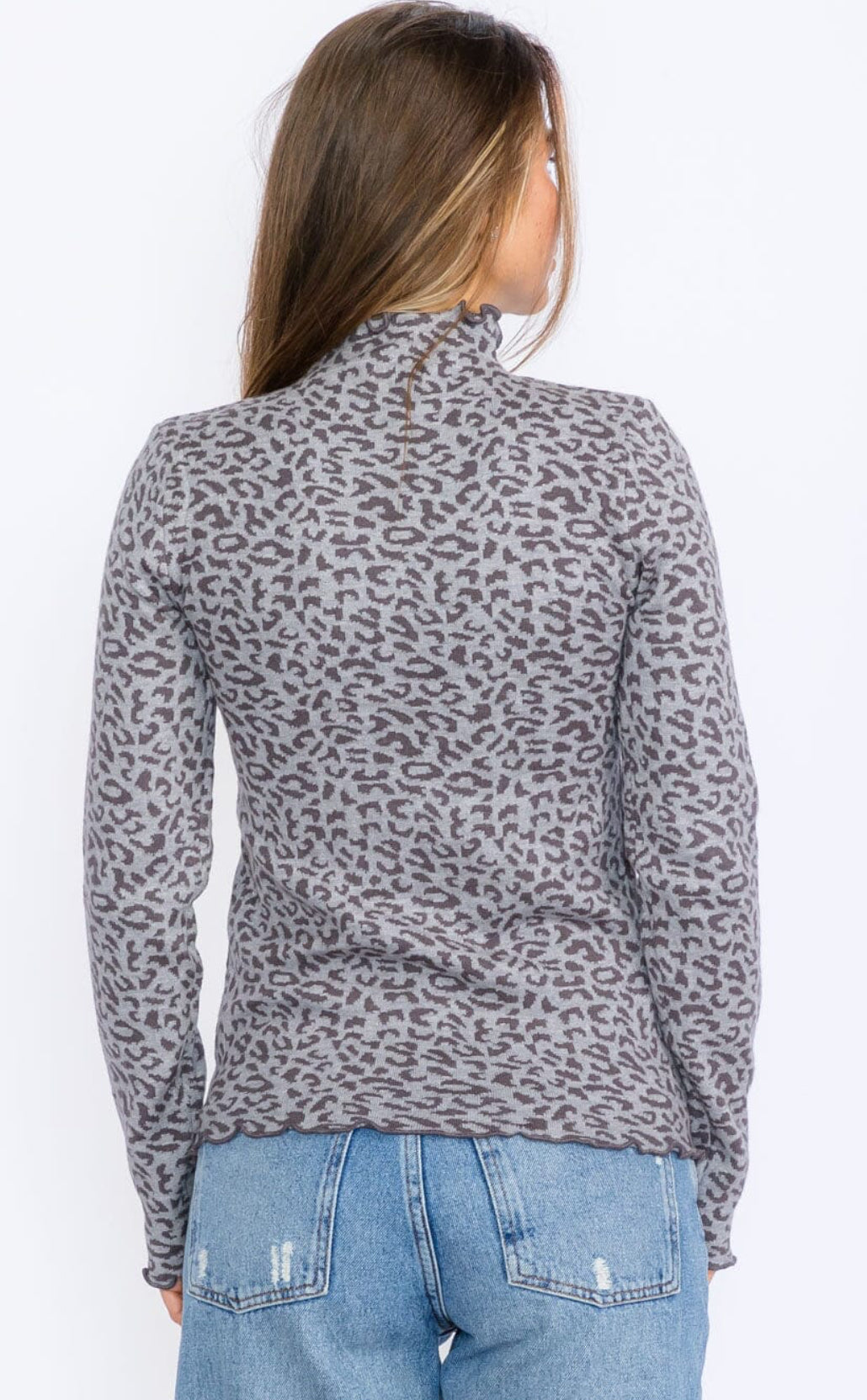 Jocelyn Leopard Long Sleeve Top