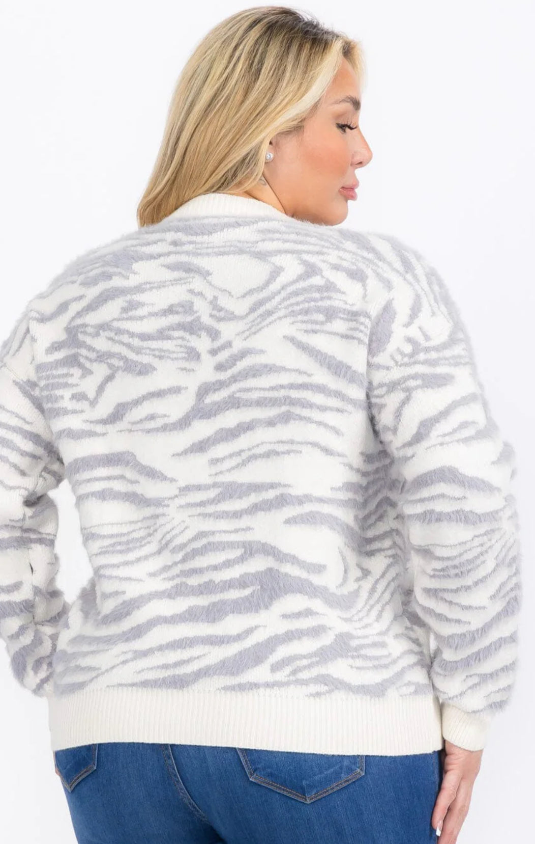 Plus - Thea Zebra Sweater