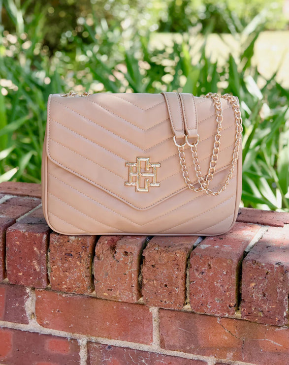 Caroline Hill Mia Crossbody Bag Latte VQ