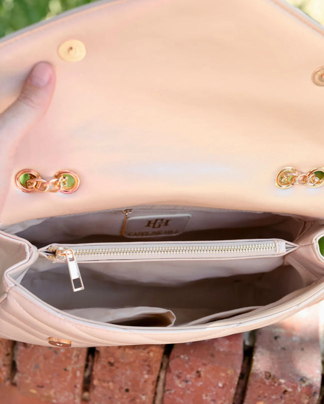 Caroline Hill Mia Crossbody Bag Latte VQ