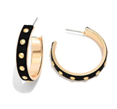 Andy Gold Studded Hoops