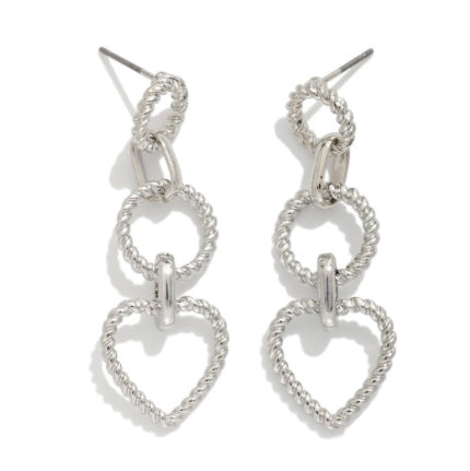 Katie Heart Chain Earrings
