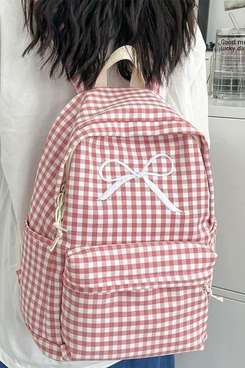 Emily Bow Checkered Backpack