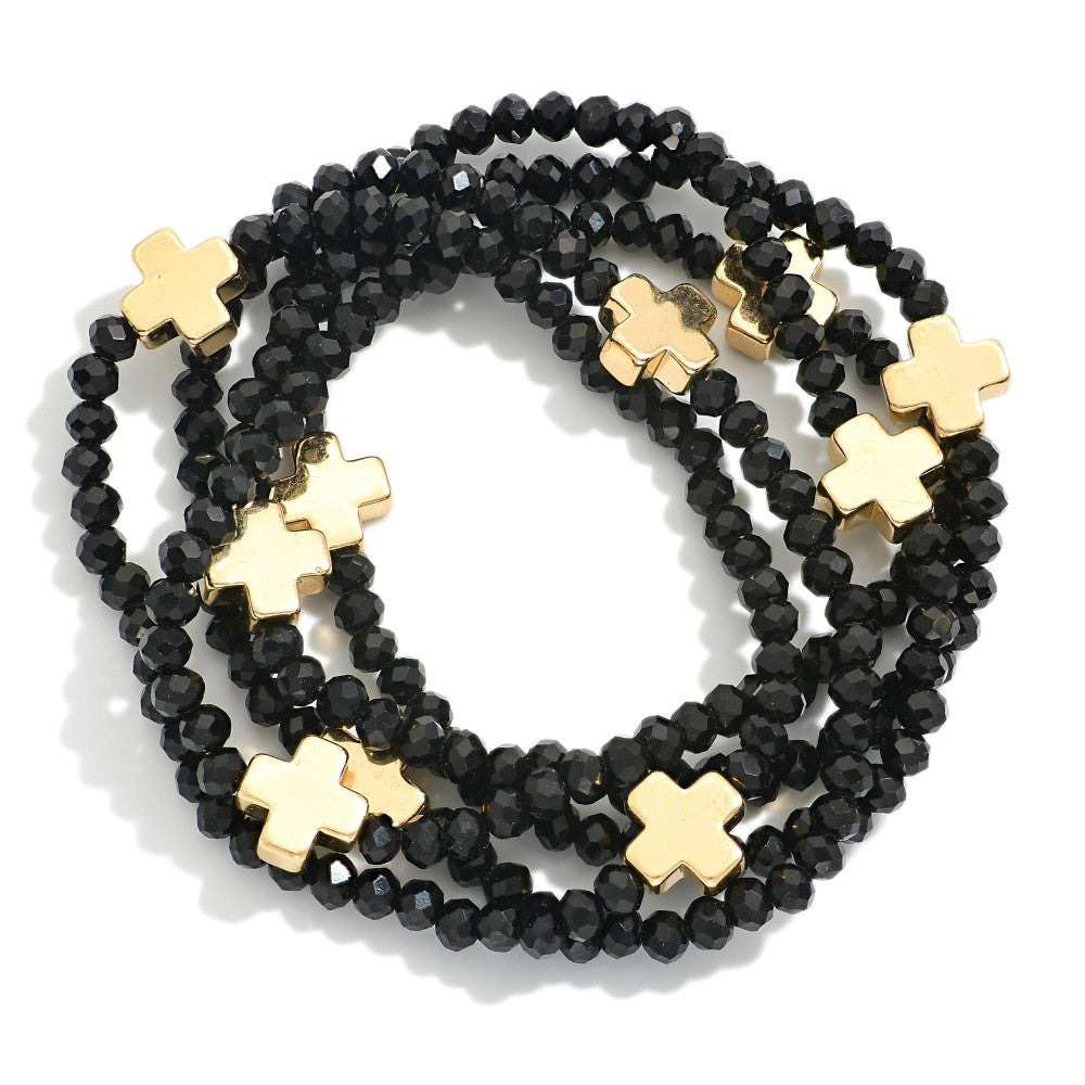 Cecelia Black Beaded Bracelets