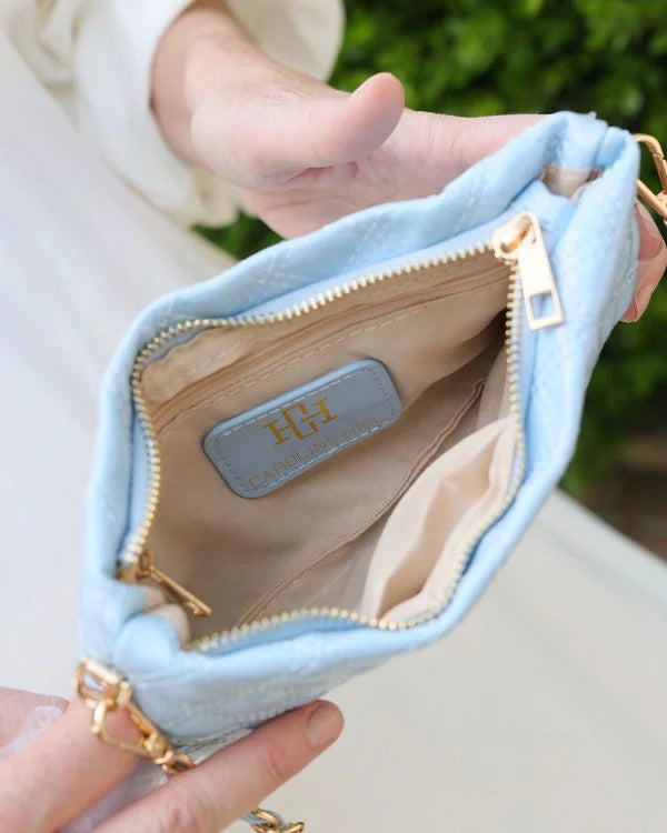 Caroline Hill Livi Crossbody Light Blue Patent