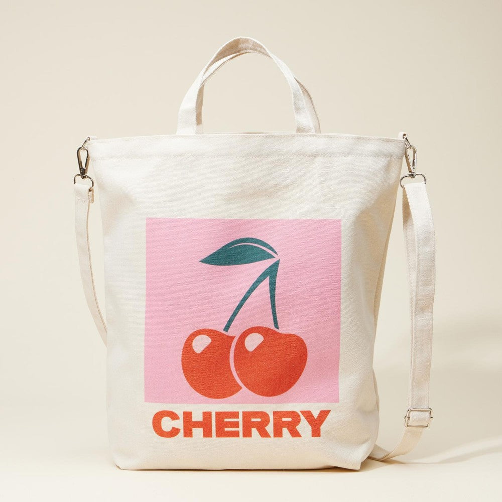Cherry Canvas Tote Bag