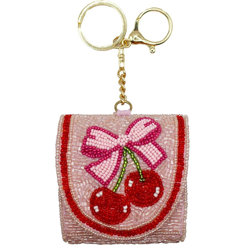 Bow Cherries Beaded AirPod Case