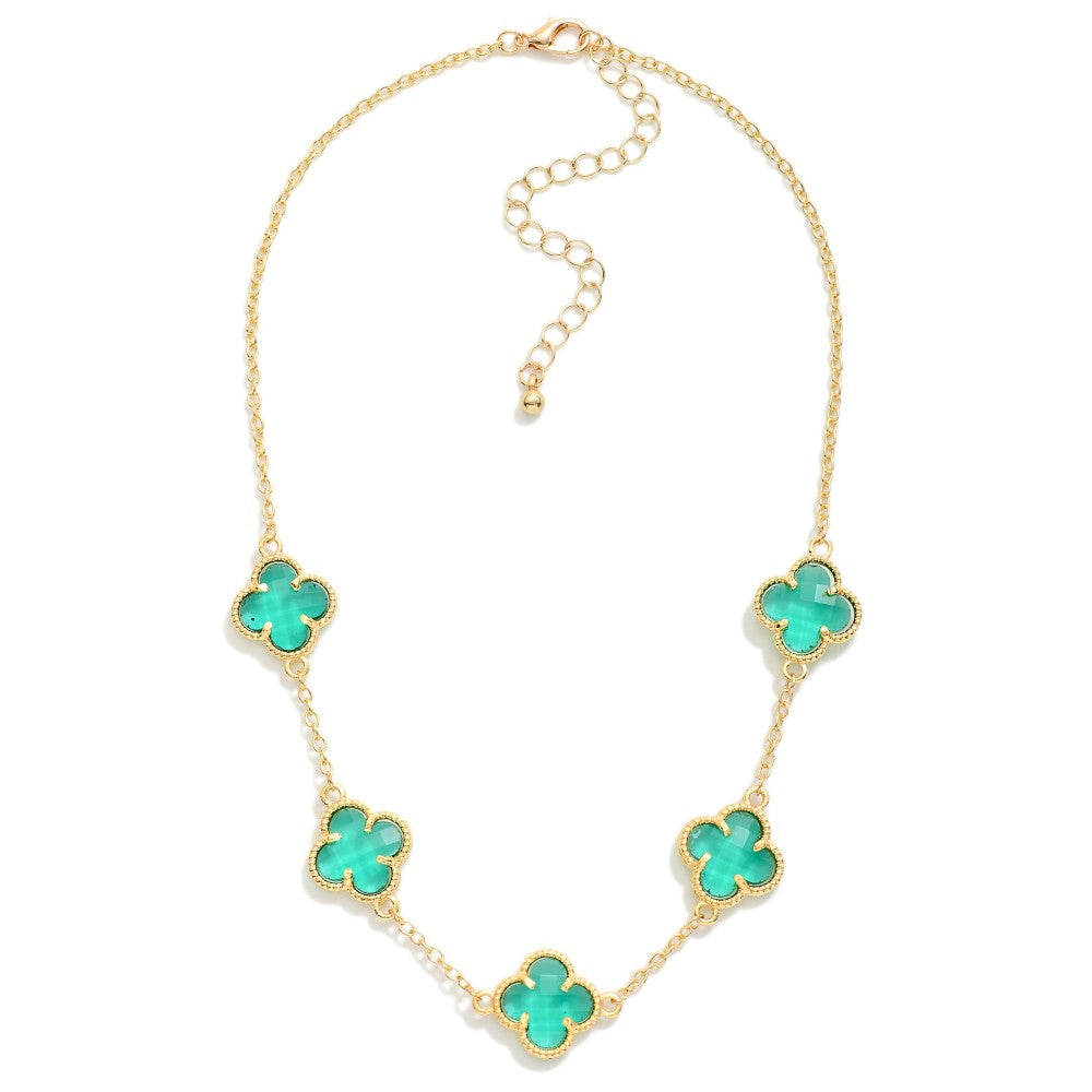 Maddie Green Clover Necklace
