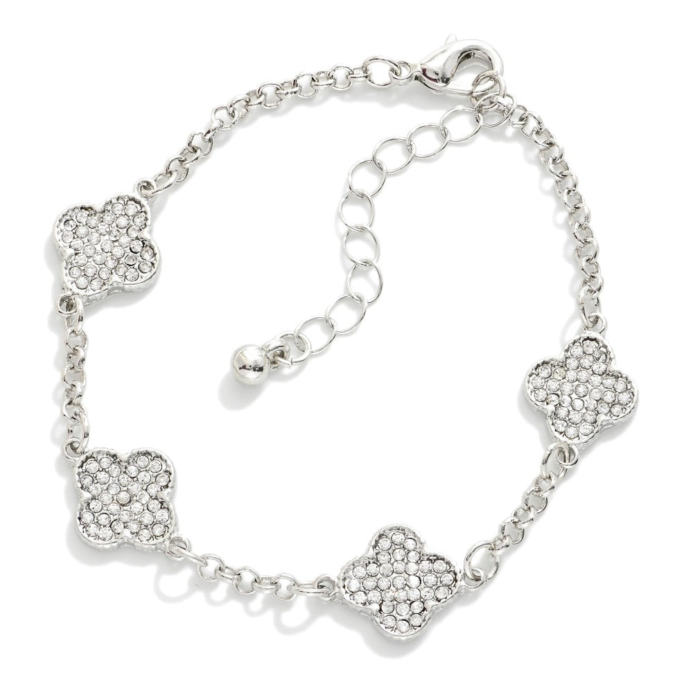 Wynn Rhinestone Clover Bracelets