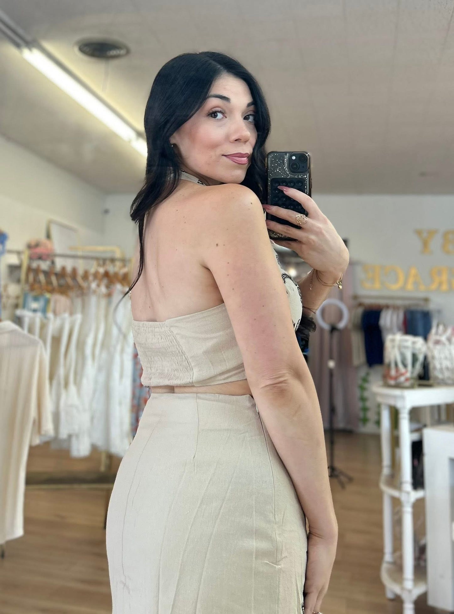 Sienna Halter Top Mini Skirt Set