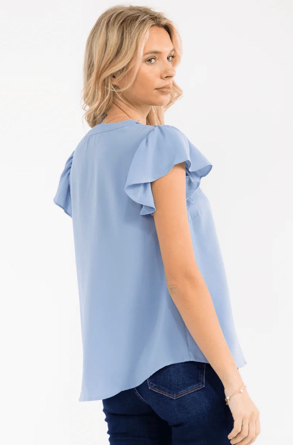 Sandy Ruffle Sleeve Top