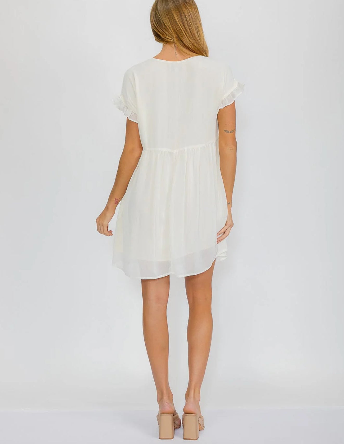 Hazel White Mini Dress