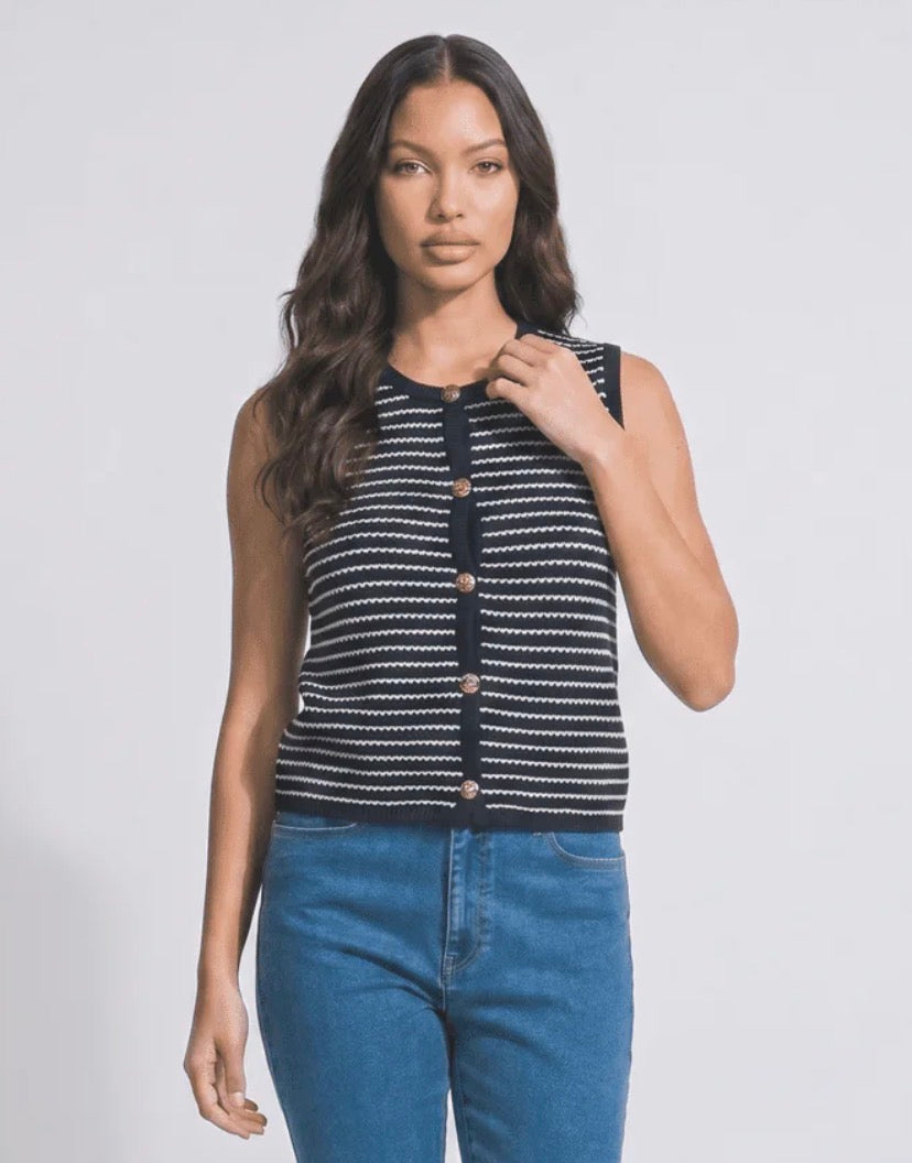 Ariel Striped Knit Top