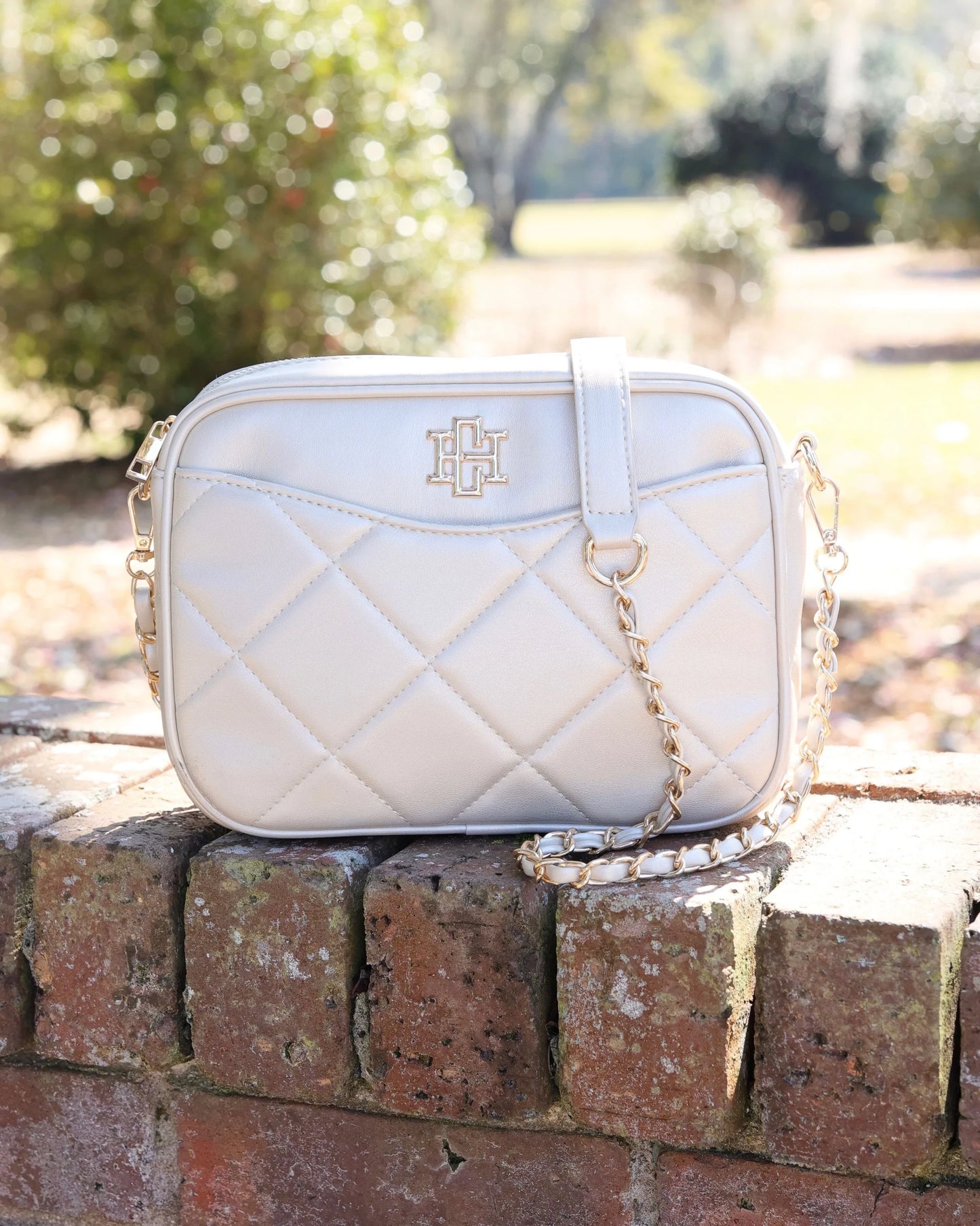 Caroline Hill Fiona Crossbody Pearl Quilted LD