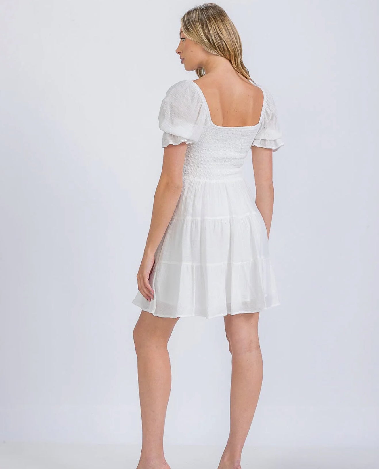 Sybil Smocked Mini Dress