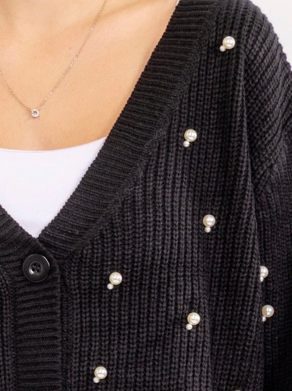 Harper Pearl Studded Cardigan