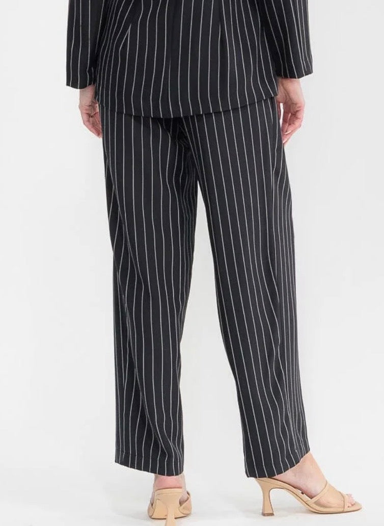 Kayda Black Striped Pants